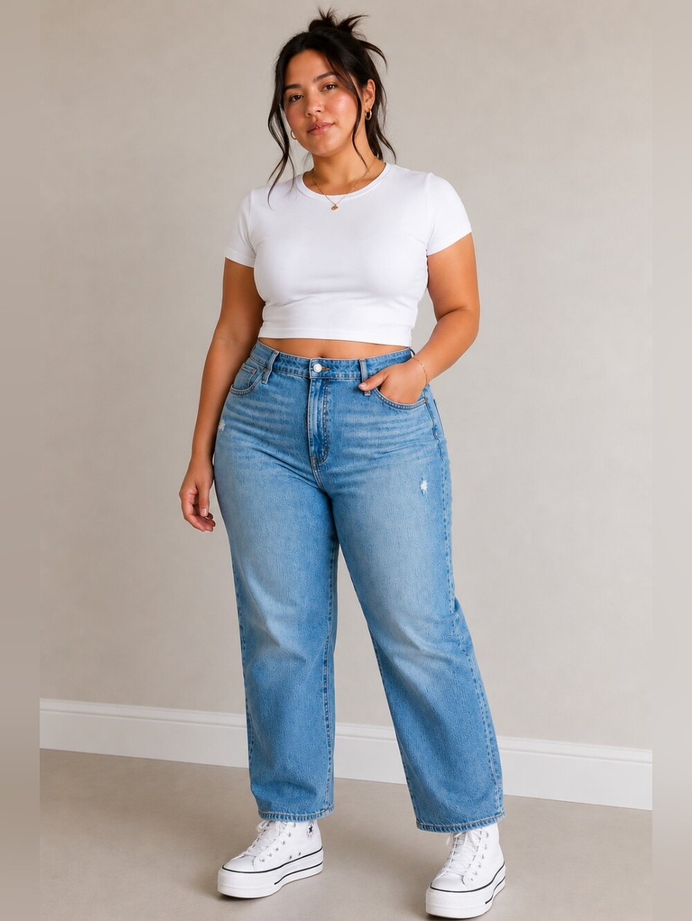Madewell Plus Classic Straight Jean Distressed